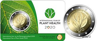 Commémorative 2 euros Belgique 2020 BU Coincard Version Flamande - Année internationale de la santé des plantes