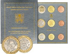 Coffret série monnaies euros Vatican 2020 BU Edition spéciale - Armoiries du Pape François avec 5 euros bimétallique