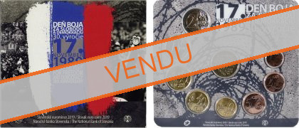 Coffret série monnaies euro Slovaquie 2019 BU - Liberté et démocratie