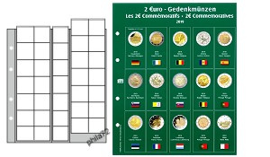 Feuille préimprimée numismatique PREMIUM 2 euros commémoratives 2019 - 1ère partie