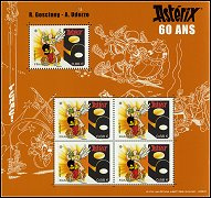 Feuillet 60 ans de la création d'Astérix 2019 - bloc 5 timbres