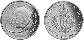 Commémorative 10 euros monométallique Saint-Marin 2020 UNC - Alpini