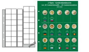 Feuille préimprimée numismatique PREMIUM 2 euros commémoratives 2019-2020 - 1ère partie