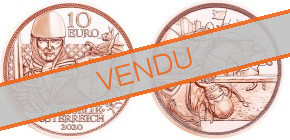 Commémorative 10 euros Cuivre Autriche 2020 UNC - Les Templiers Courage