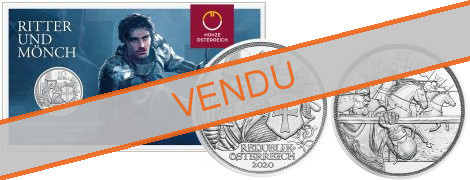 Commémorative 10 euros Argent Autriche 2020 BU - Les Templiers Courage