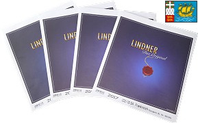 Feuilles préimprimées LINDNER-T Saint-Pierre et Miquelon 2023 avec pochettes recto verso