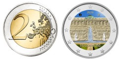 Commémorative 2 euros Allemagne 2020 UNC en COULEUR type A - Brandebourg palais de Sanssouci
