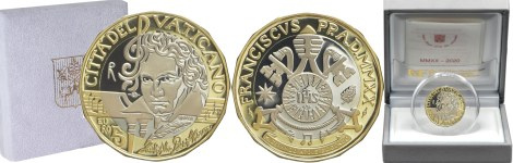 Commémorative 5 euros Vatican 2020 BE Bimetalique - Ludwig van Beethoven