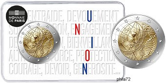 Commémorative 2 euros France 2020 BU Recherche médicale - Coincard version UNION