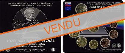 Coffret série monnaies euro Slovaquie 2020 BU - Jozef Maximilian Petzval