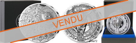 Commémorative 20 euros Argent 1 Once année du Buffle France 2021 BE - Monnaie de Paris