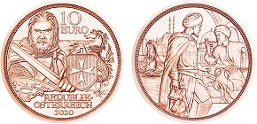 Commémorative 10 euros Cuivre Autriche 2020 UNC - Fortitude Les Chevaliers de Saint-Jean