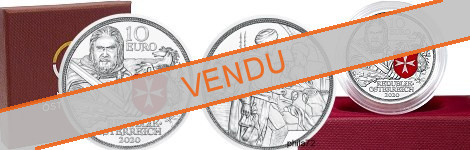 Commémorative 10 euros Argent Autriche 2020 BE - Fortitude Les Chevaliers de Saint-Jean