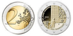 Commémorative 2 euros Allemagne 2020 UNC - 50 ans Génuflexion à Varsovie
