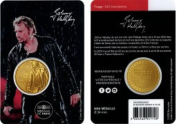Blister Johnny Hallyday Médaille 2020 Monnaie de Paris - Version Pluie