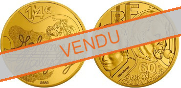 Johnny Hallyday 1/4 euro France 2020 UNC - Monnaie de Paris
