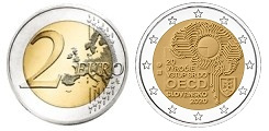 Commémorative 2 euros Slovaquie 2020 UNC - 20 ans adhésion à l'OCDE