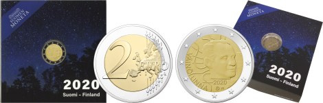 Commémorative 2 euros Finlande 2020 BE - 100 ans de la naissance de Väinö Linna