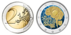 Commémorative 2 euros Slovaquie 2020 UNC en COULEUR type A -  20 ans adhésion à l'OCDE