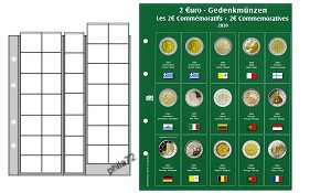 Feuille préimprimée numismatique PREMIUM 2 euros commémoratives 2020 - 2ème partie