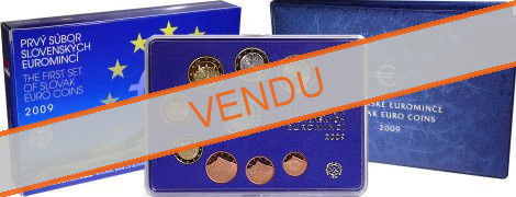 Premier coffret série monnaies euro Slovaquie 2009 Belle Epreuve
