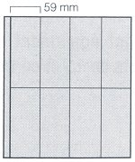 Feuilles transparente GARANT 5 bandes de 2 cases verticales de 59 x 145 mm - paquet de 5 feuilles