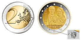 Commémorative 2 euros Luxembourg 2020 UNC - Naissance du Prince Charles - Version Classique