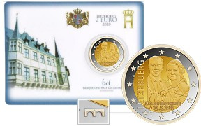 Commémorative 2 euros Luxembourg 2020 BU Coincard avec poinçon - Naissance du Prince Charles