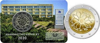 Commémorative 2 euros Chypre 2020 BU Coincard - 30 ans Institut de neurologie et génétique