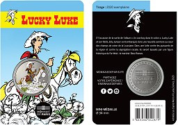 Blister Lucky Luke Médaille colorisée 2020 Monnaie de Paris - Nouvel album (blister bleu)