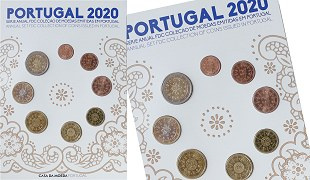 Coffret série monnaies euro Portugal 2020 en plaquette FDC - Broderie de Madère
