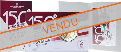 Commémorative 2 euros Italie 2021 BU Coincard - 150 ans de Rome capitale de l'Italie
