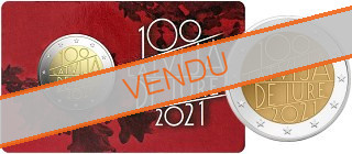 Commémorative 2 euros Lettonie 2021 BU Coincard - 100 ans de Jure