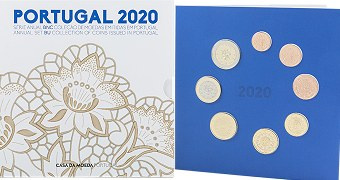 Coffret série monnaies euro Portugal 2020 BU - Broderie de Madère