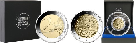 Commémorative 2 euros France 2021 BE Monnaie de Paris - 75 ans de l'UNICEF