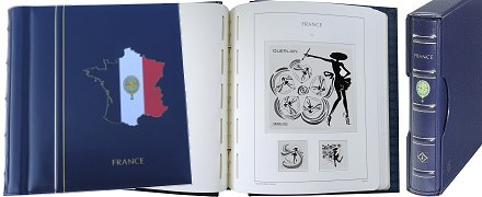 Album préimprimé LEUCHTTURM SF France 2022 avec reliure PERFECT DP Classic France et étui assorti