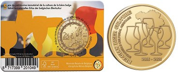 Commémorative 2.50 euros Belgique 2021 BU Coincard - Culture de la bière belge