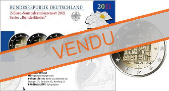 Commémorative 2 euros Allemagne 2021 BE Coincard - Cathédrale de Sachsen-Anhalt - 5 ateliers
