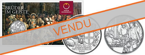 Commémorative 10 euros Argent Autriche 2021 BU - Fraternité Les Chevaliers Teutonique