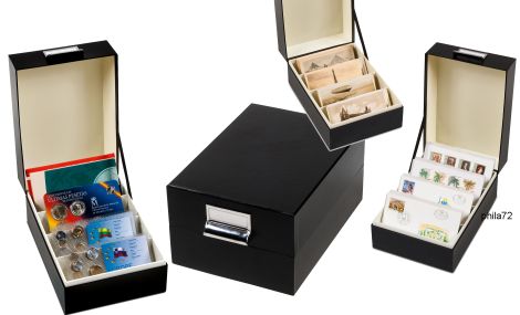 Boîte de rangement LOGIK A5 pour séries BU, Cartes postales, Billets ou  autres d'un format maxi de 220 x 168 mm