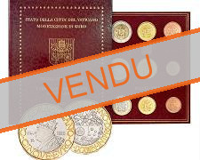 Coffret série monnaies euros Vatican 2021 BU Edition spéciale - Armoiries du Pape François avec 5 euros bimétallique