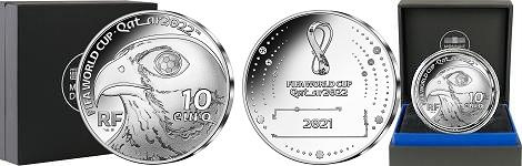 Commémorative 10 euros Argent Coupe du Monde FIFA Qatar 2021 BE - Monnaie de Paris
