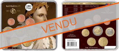 Coffret série monnaies euro France miniset 2021 BU - Bicentenaire de Napoléon
