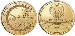 Commémorative 2.50 euros Belgique 2021 UNC - UEFA Euro