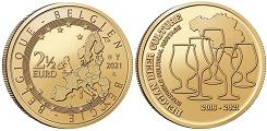 Commémorative 2.50 euros Belgique 2021 UNC - Culture de la bière