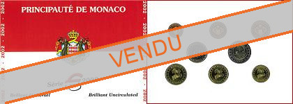 Coffret série monnaies euro Monaco 2002 BU