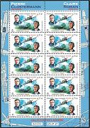 Mini-feuillet de 10 timbres poste aérienne 2021 - Clostermann avec marge illustrée