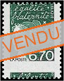 Variété Luquet - 6.70f vert-foncé - piquage à cheval latéral