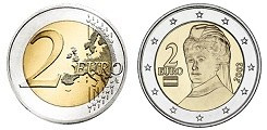 Pièce officielle 2 euros Autriche 2021 UNC - Prix Nobel de la Paix