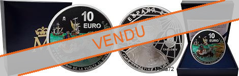 Commémorative 10 euros Argent Espagne 2021 Belle Epreuve - Centenaire du tour du monde V